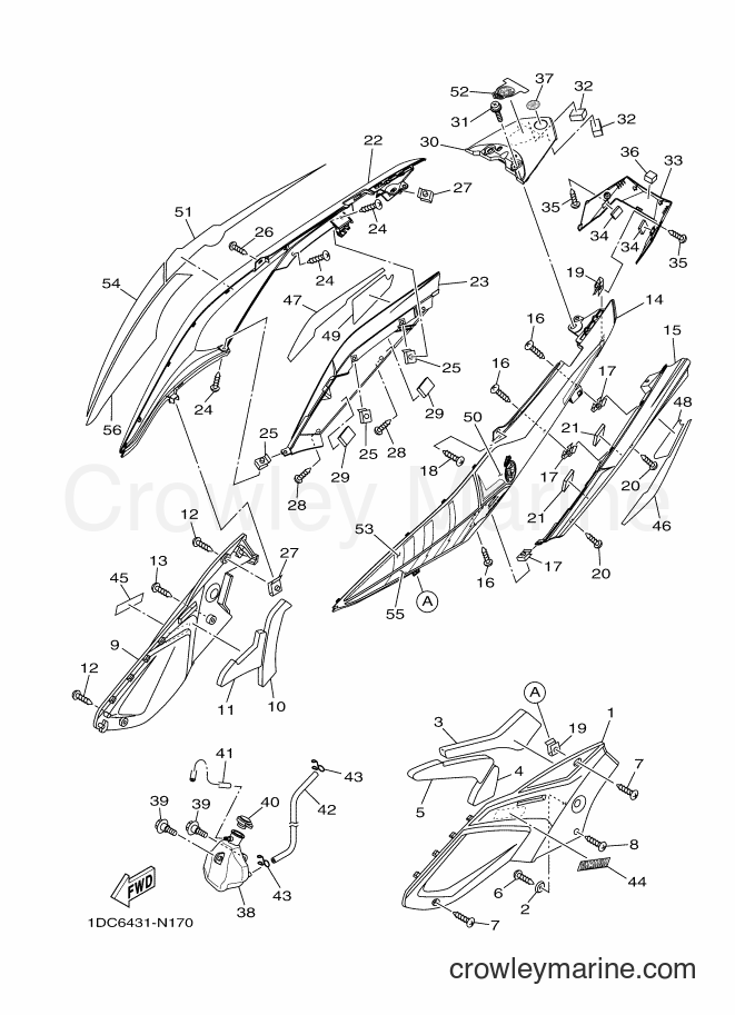 2014 Scooter AT125FC - AT125FC (1DC6) [010] - SIDE COVER