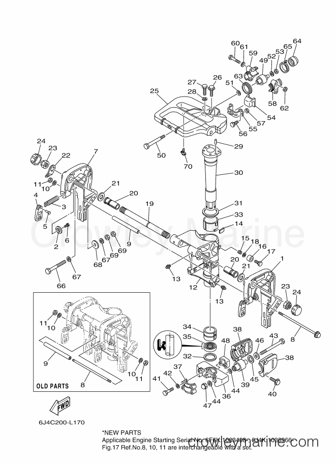 Yamaha Motors E40JMHS (6J4C) [080] - BRACKET 1