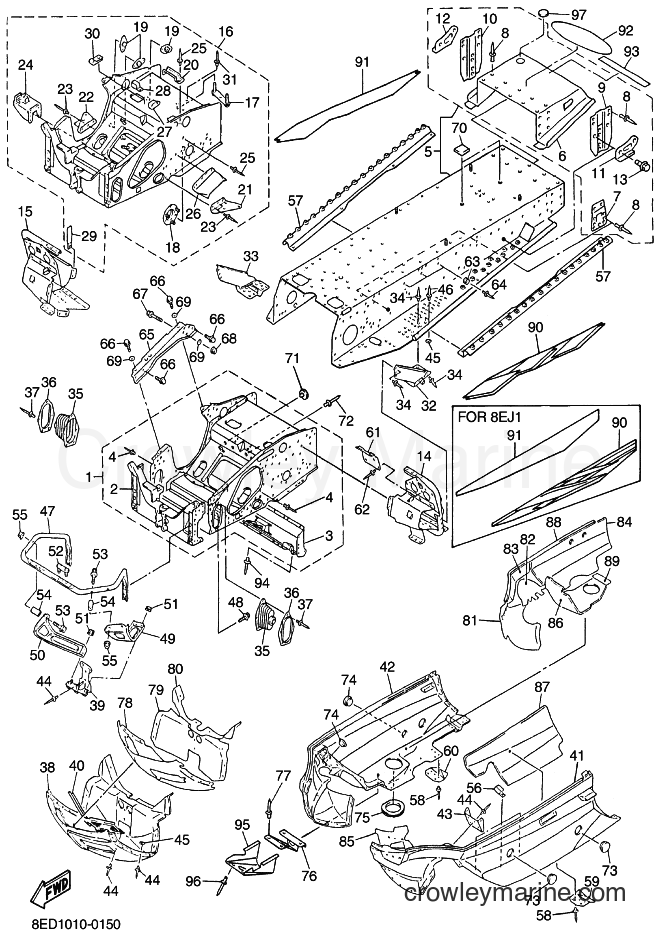 Yamaha Motors VX700LT (8ED1) [030] - FRAME