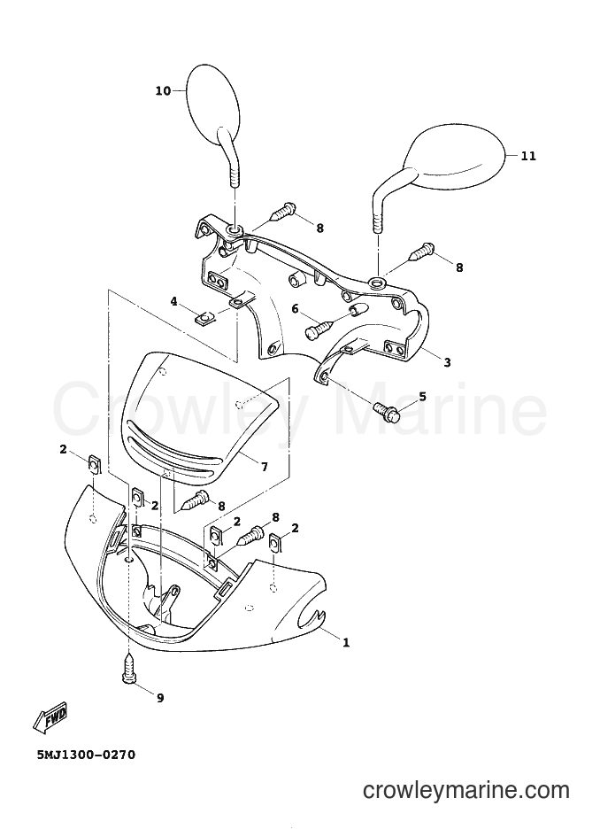 2000 Scooter XC125A - XC125A (5MJ1) [010] - COWLING 1
