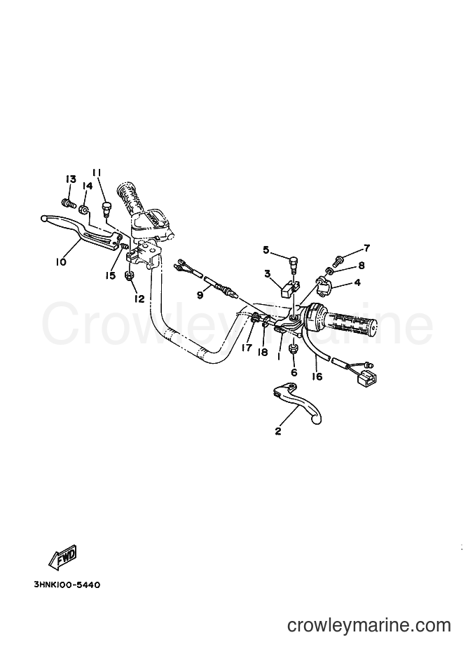1997 ATV YFM350FWB - YFM350FWB (4WU2) [010] - HANDLE SWITCH & LEVER