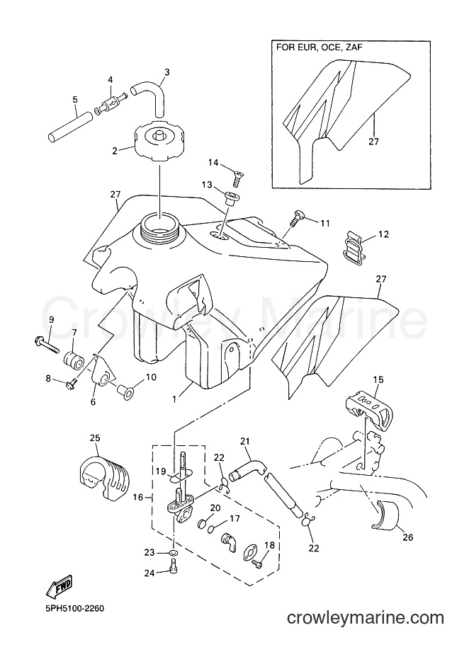 2002 Dirt Bike WR250F - WR250F (5PH6) [070] - FUEL TANK