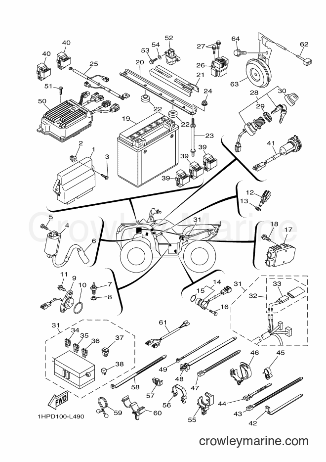 2012 ATV YFM700FWAD - YFM700FWAD (1HPE) [010] - ELECTRICAL 1