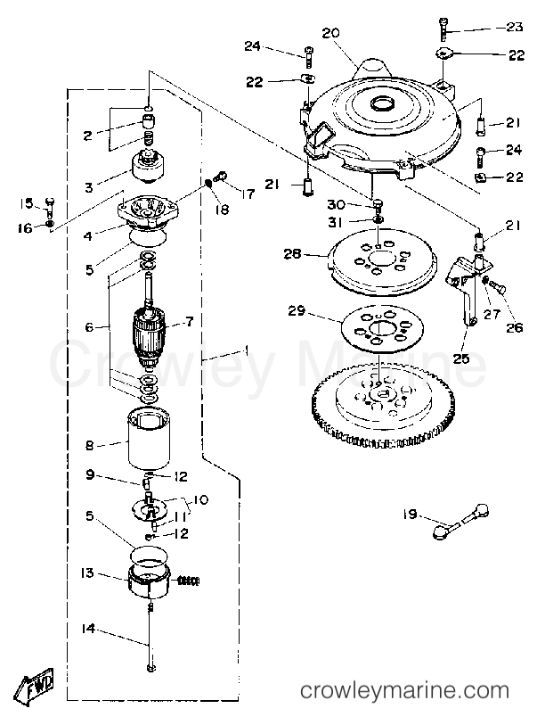 Yamaha Motors 50ELD - ELECTRIC MOTOR
