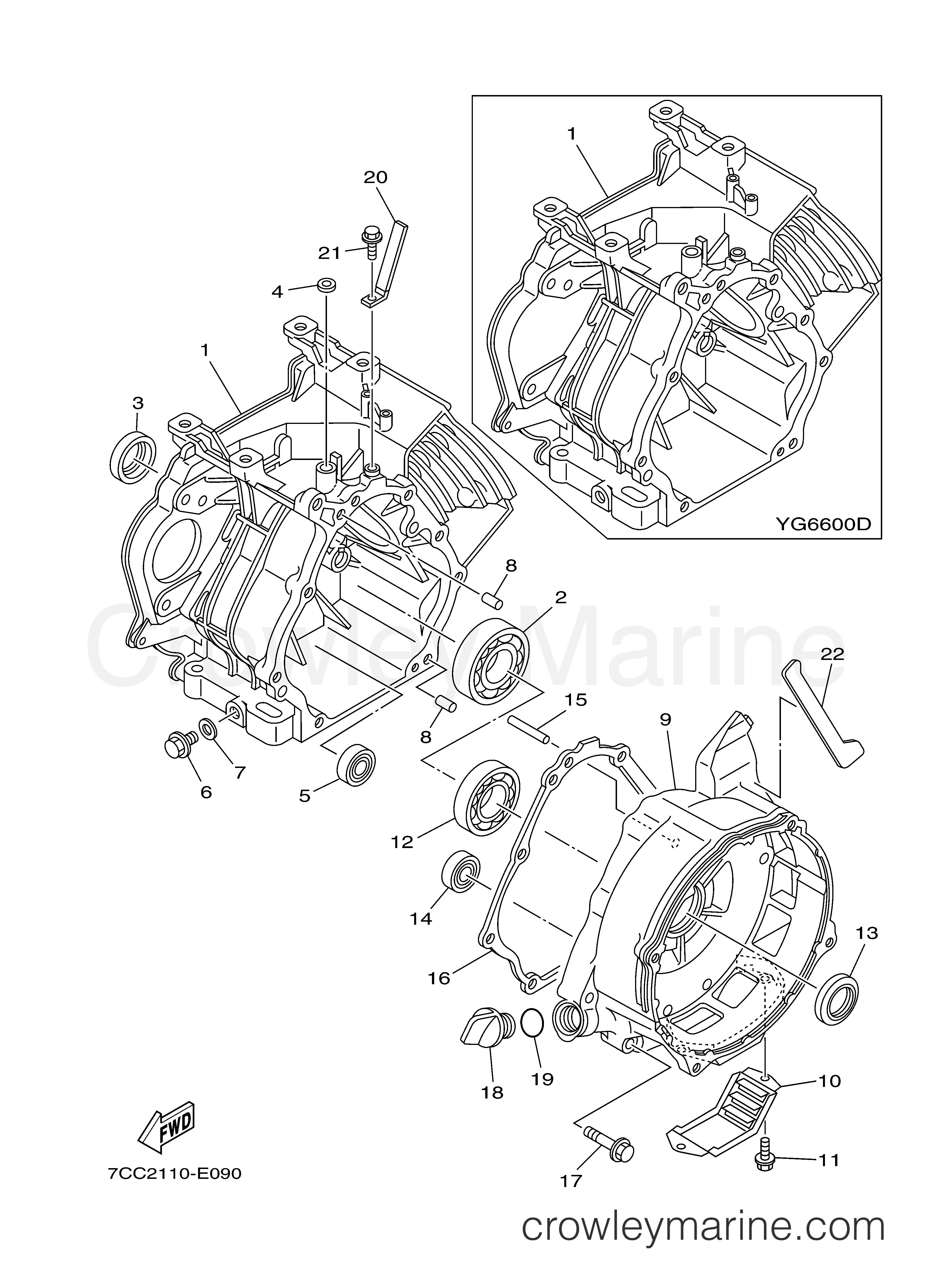 Yamaha Motors EF6600DEJ - CRANKCASE