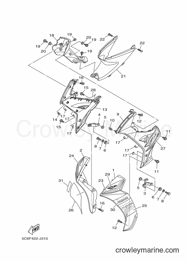 2010 Scooter T110LEC - T110LEC (5C6F) [010] - LEG SHIELD