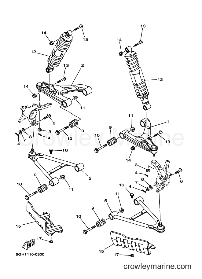 2000 ATV YFM400FWA - YFM400FWA (5GH4) [020] - FRONT SUSPENSION & WHEEL