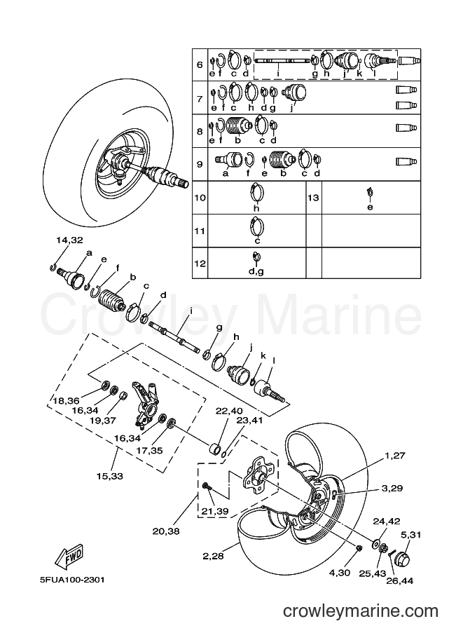 2003 ATV YFM400FWN - YFM400FWN (5FUD) [010] - FRONT WHEEL