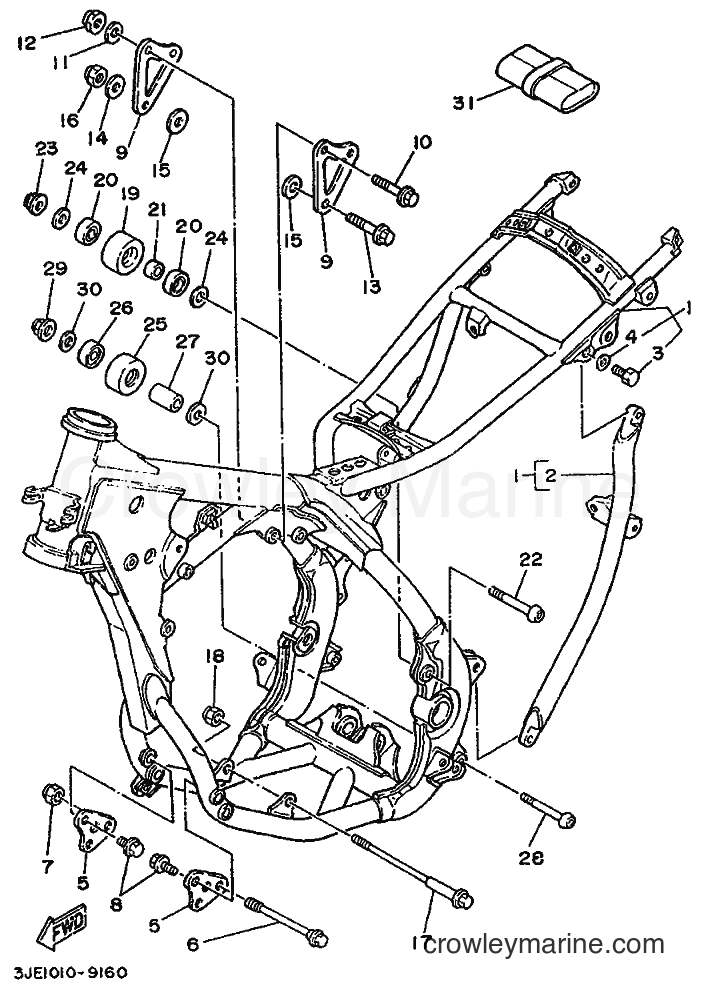 1989 Dirt Bike YZ250 - YZ250 (3JE1) [060] - FRAME