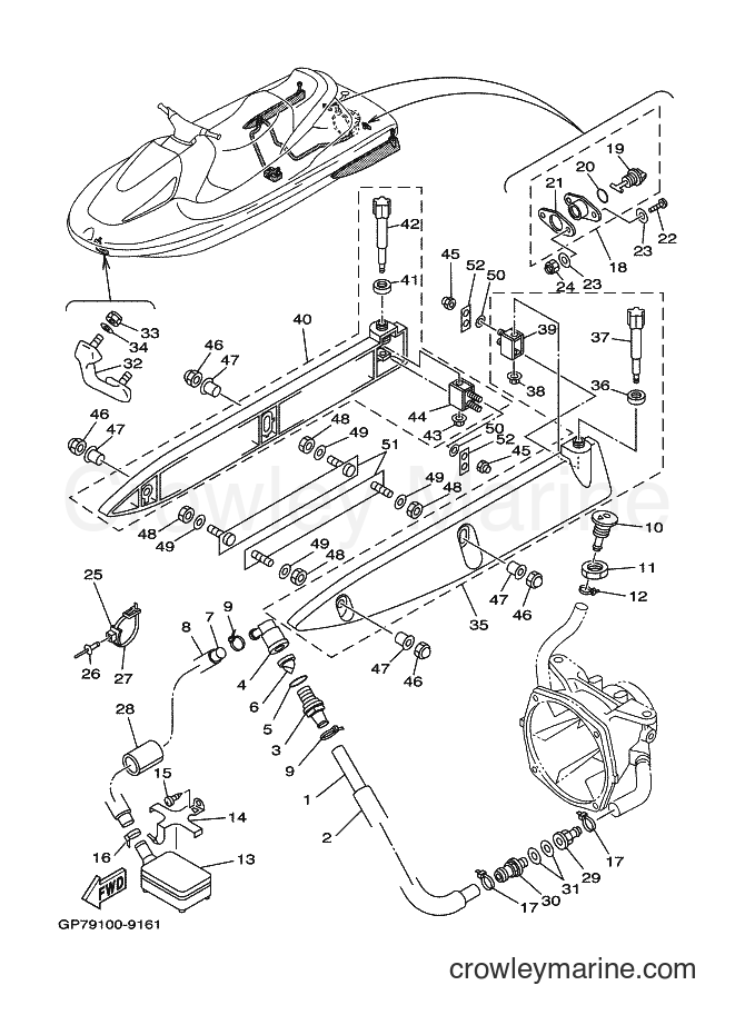 Yamaha Motors GP760-Z (GP7D) [02A] - HULL & DECK