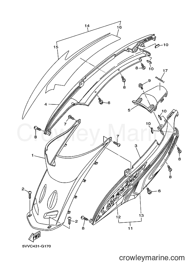 2008 Scooter AL115S - AL115S (5VVC) [010] - SIDE COVER