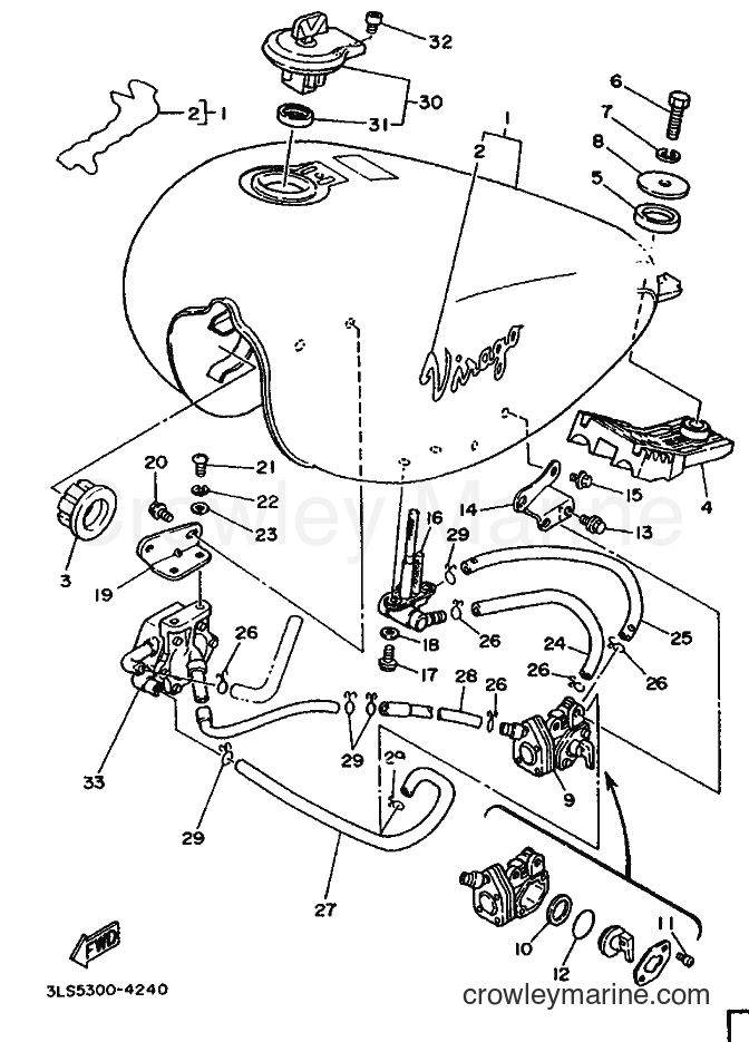 1994 Cruiser XV250 - XV250 (3DN4) [010] - FUEL TANK