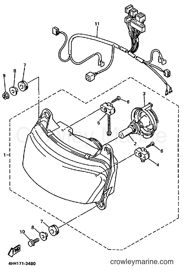 1993 Street Bike GTS1000A - GTS1000A (4HH3) [010] - HEADLIGHT