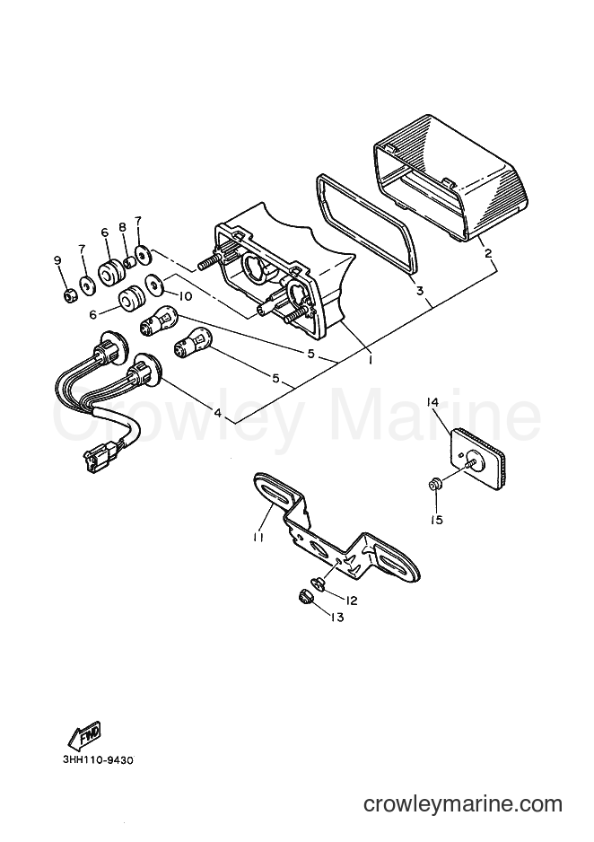1994 Sport Bike FZR600 - FZR600 (3HHD) [010] - TAILLIGHT
