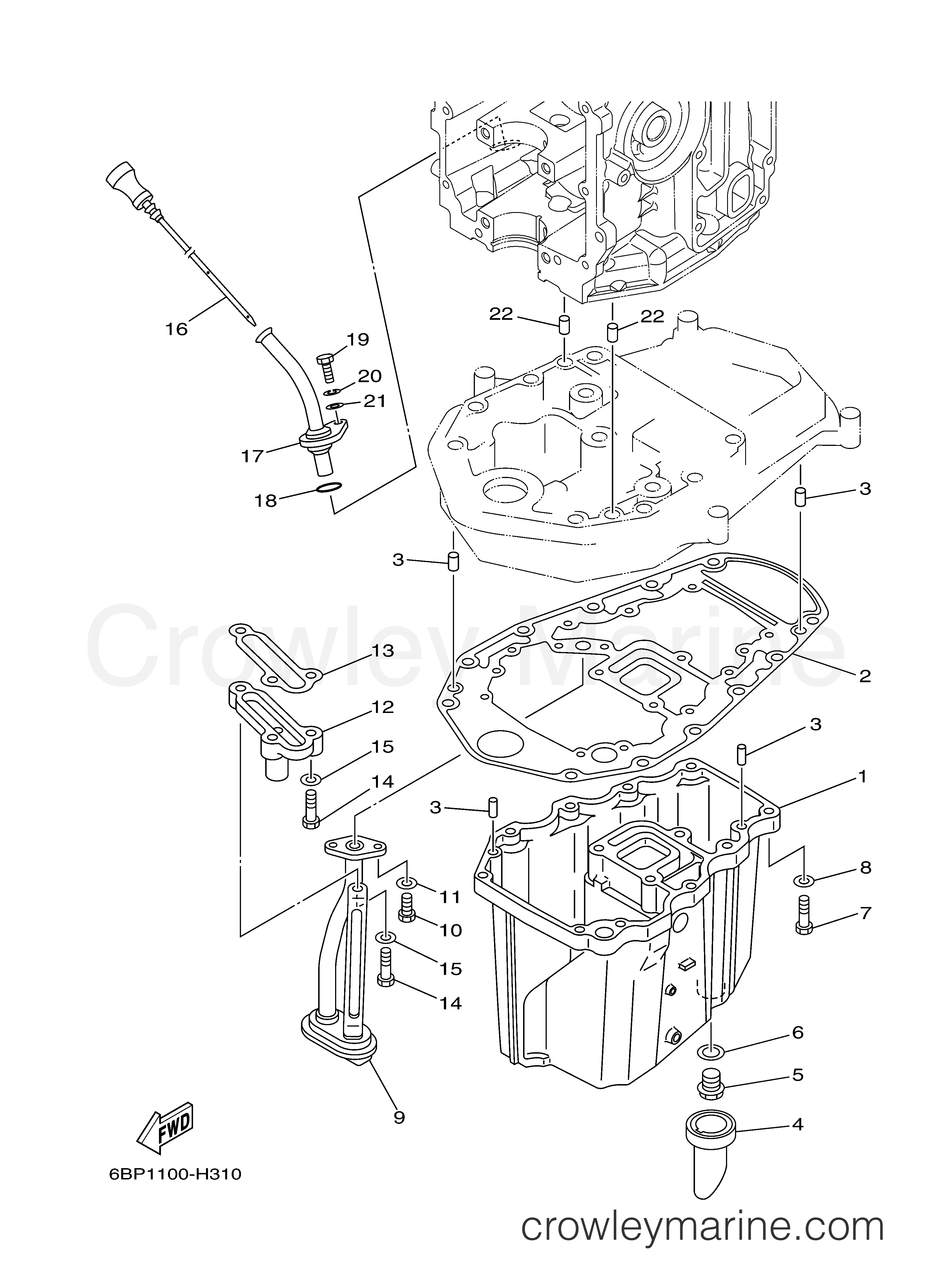 Yamaha Motors F25LEA - OIL PAN