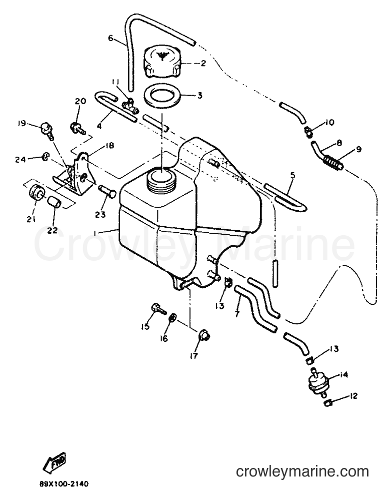 1992 Snowmobile ET410TR - ET410TR (89Y1) [010] - OIL TANK