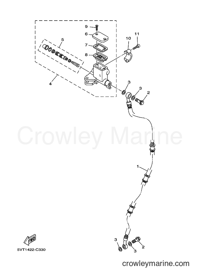 2004 Scooter T110SE - T110SE (5VT6) [010] - FRONT MASTER CYLINDER