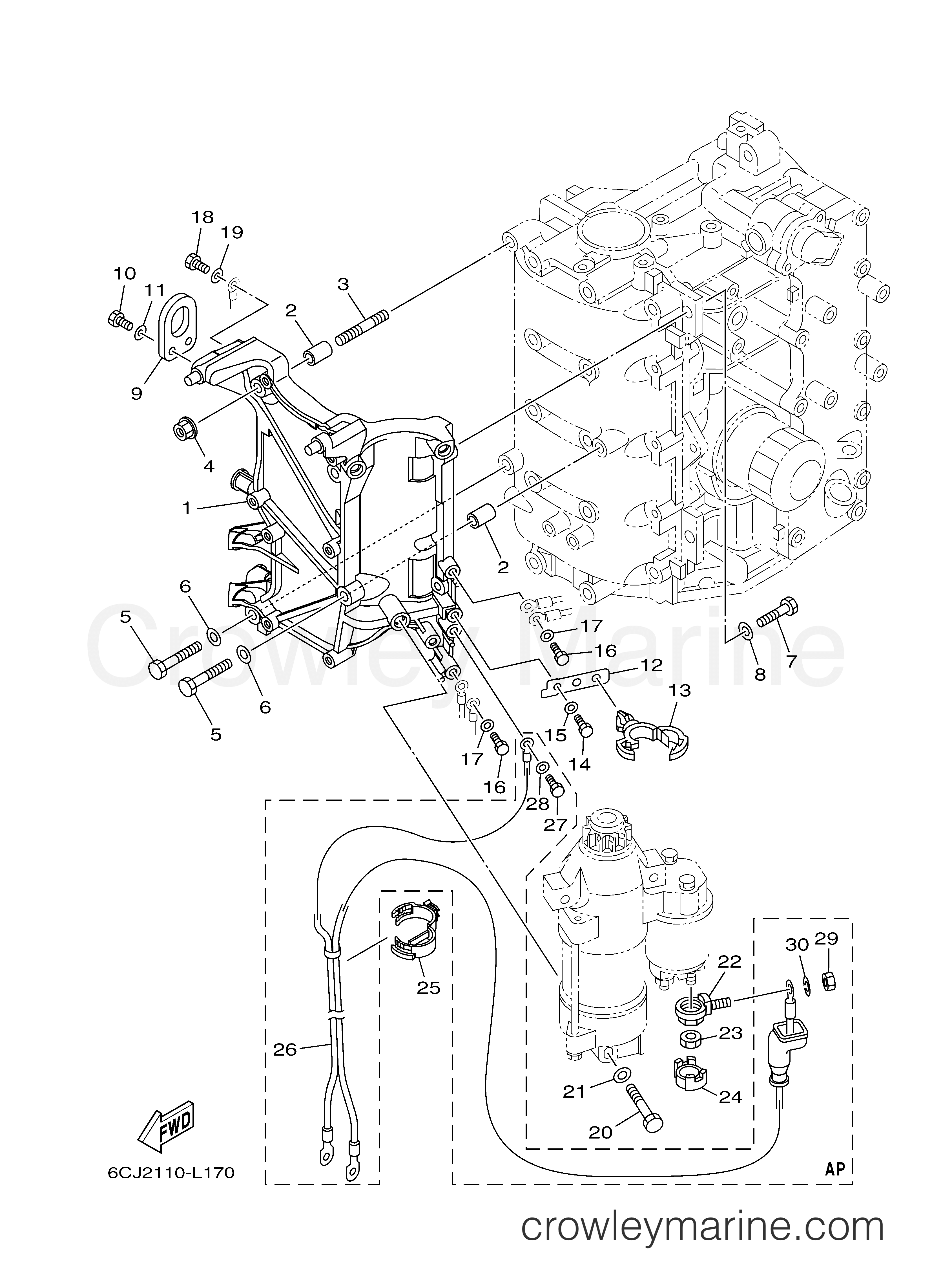 ELECTRICAL 4 2012 Outboard 70hp F70LA Crowley Marine