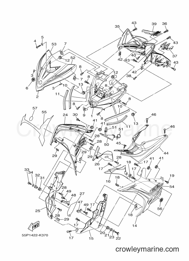 2011 Scooter T135HC - T135HC (55P2) [010] - LEG SHIELD 2