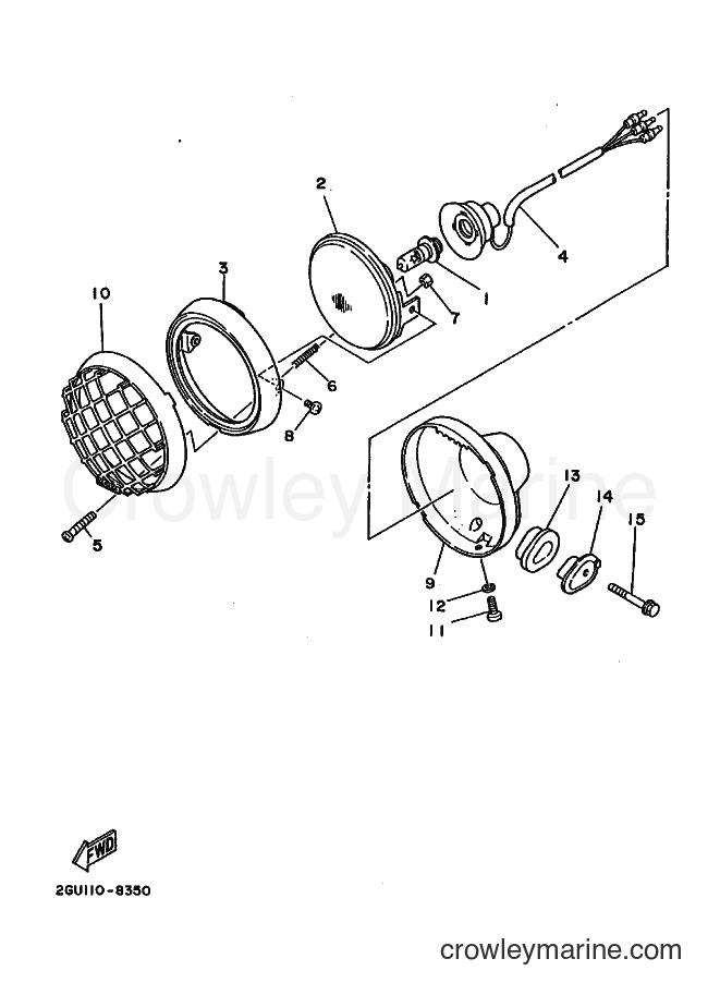 1988 ATV YFZ350U - YFZ350U (2GU0) [020] - HEADLIGHT