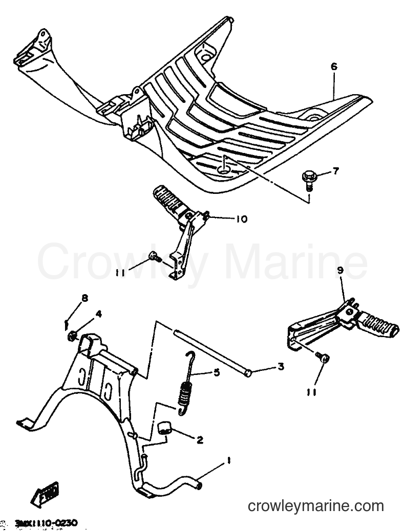 1992 Scooter CW50 - CW50 (4EY1) [999] - STAND & FOOTREST