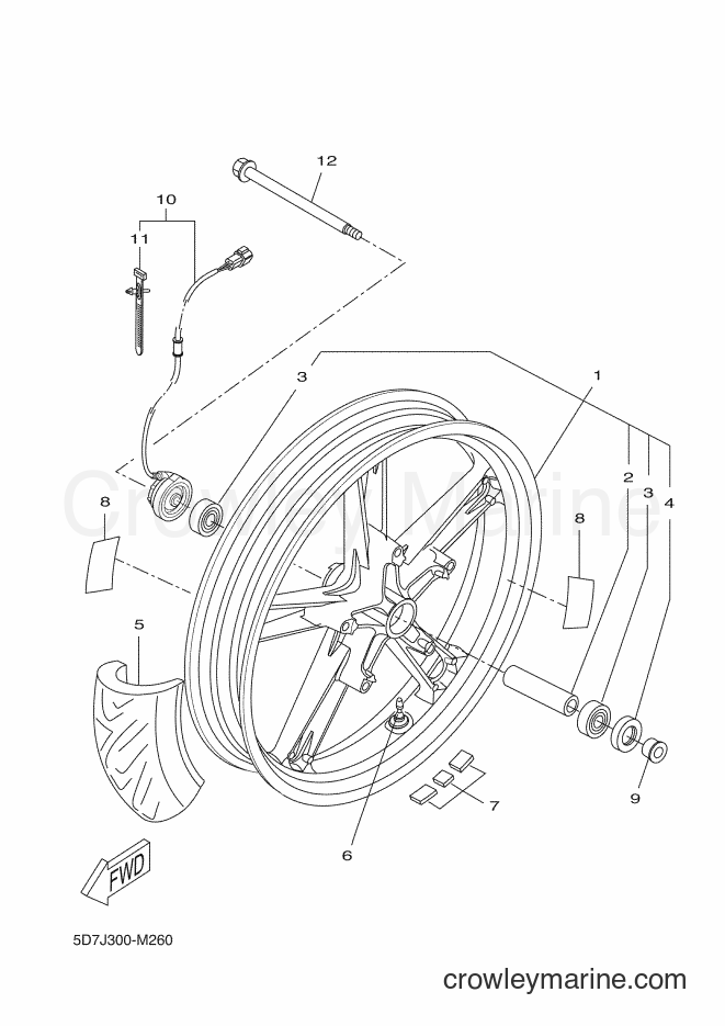 2013 Sport Bike YZF-R125 - YZF-R125 (5D7J) [040] - FRONT WHEEL
