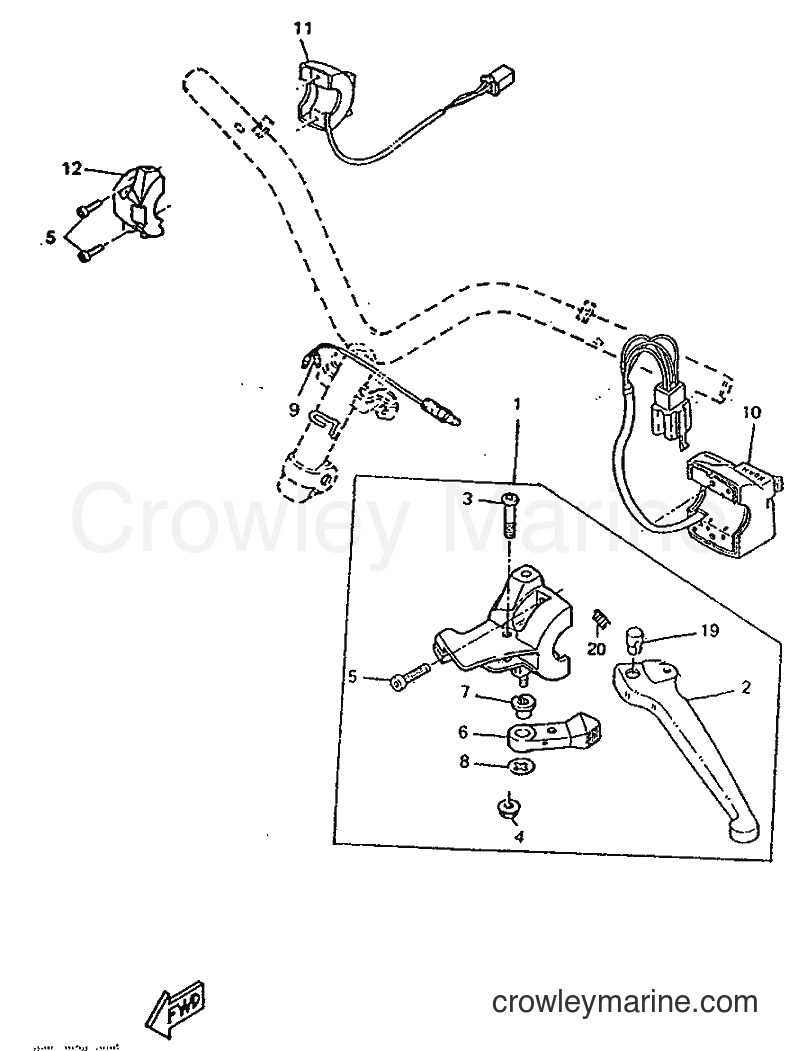 1995 Scooter CW50RS - CW50RS (4TD1) [999] - HANDLE SWITCH & LEVER
