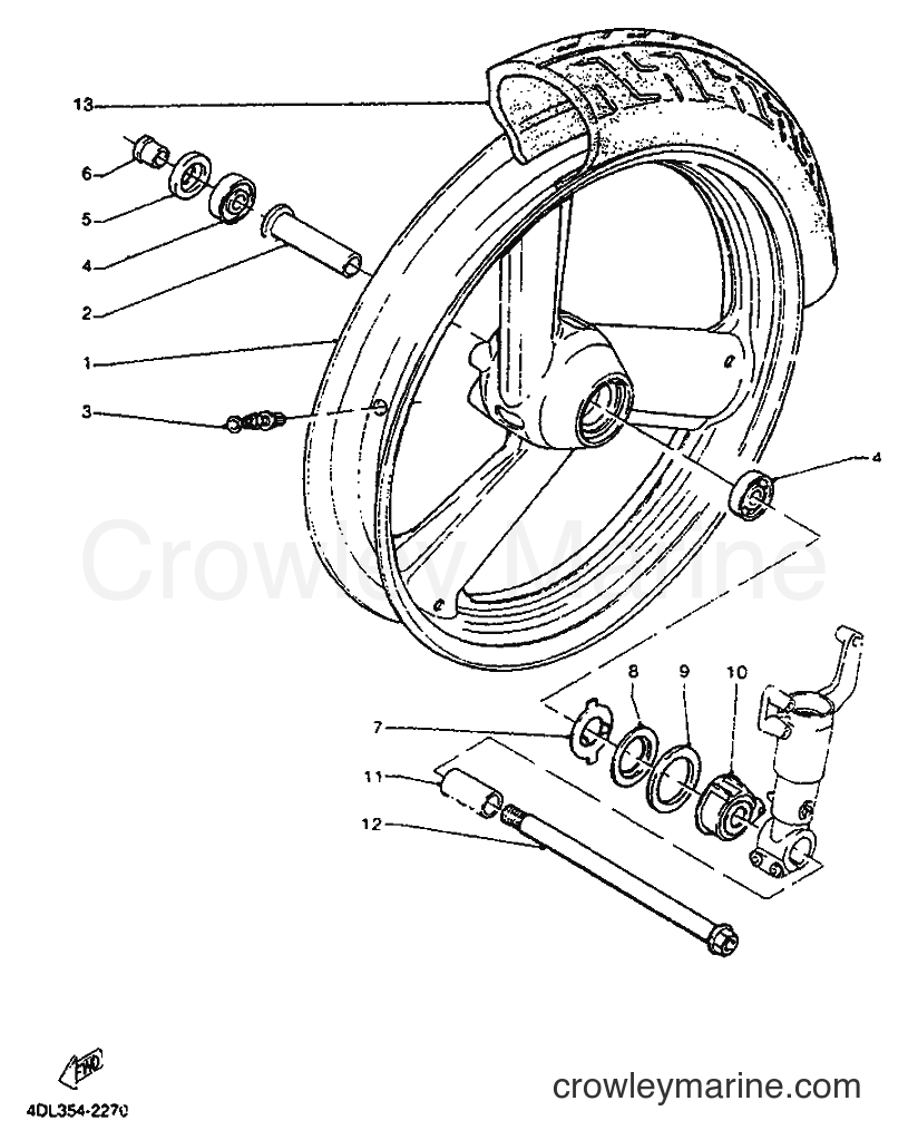 Yamaha Motors TZR125 (4DL2) [999] - FRONT WHEEL