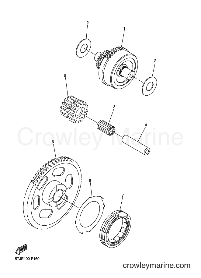 2011 Dirt Bike WR450F - WR450F (1HB3) [010] - STARTER CLUTCH
