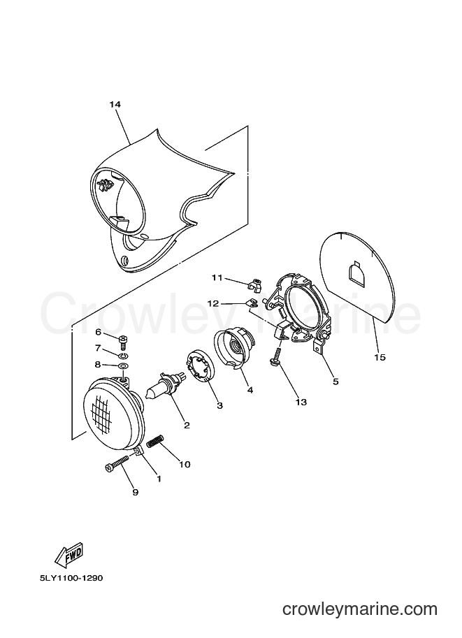 Yamaha Motors YJ50R (5PP2) [010] - HEADLIGHT