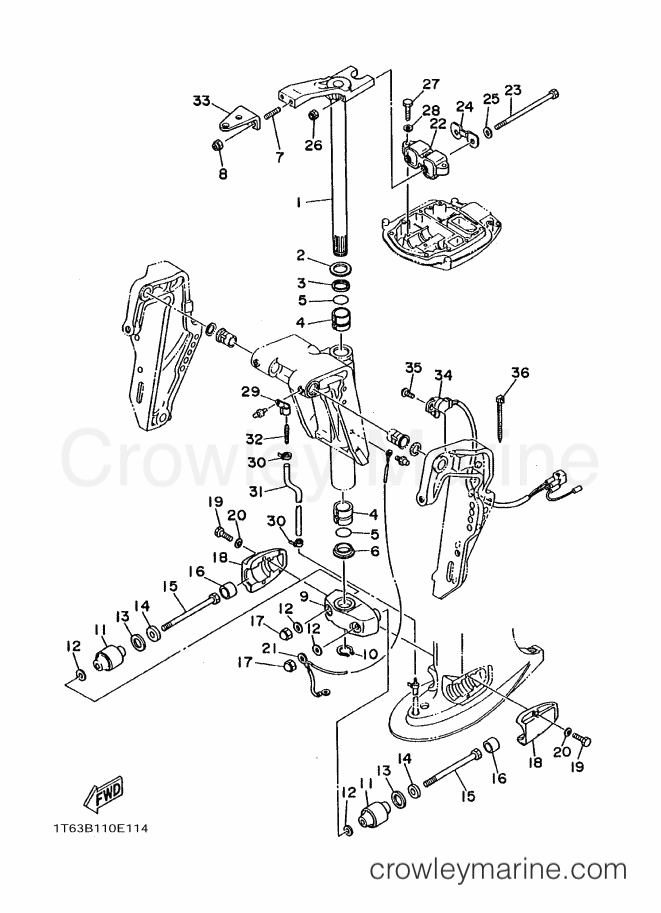 Yamaha Motors 40V (63B) [020] - BRACKET 4