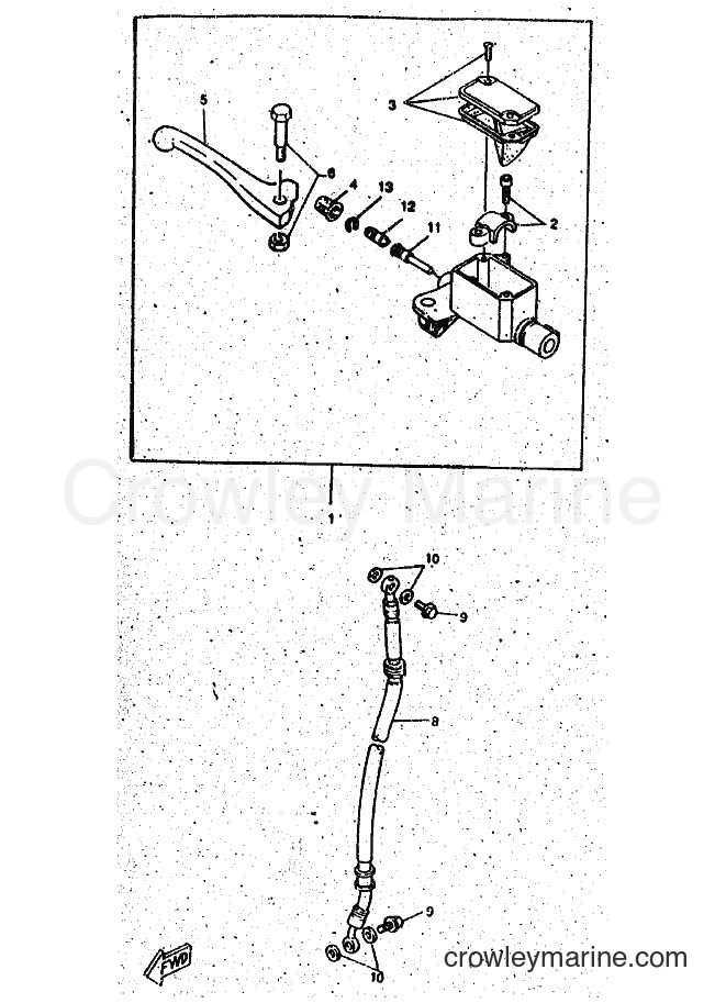 1999 Scooter CW50 - CW50 (4RW4) [010] - FRONT MASTER CYLINDER