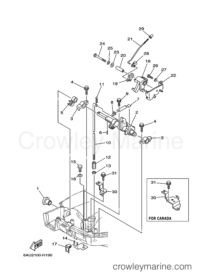 Yamaha Motors F9.9ESHH (6AU2) [210] - CONTROL
