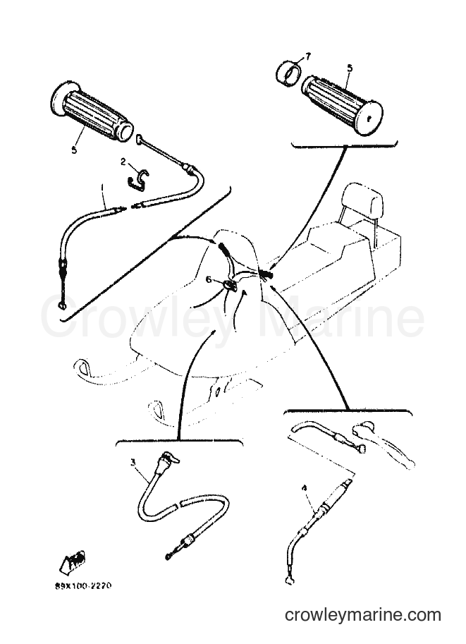 1992 Snowmobile ET410TR - ET410TR (89X1) [010] - CONTROL CABLE