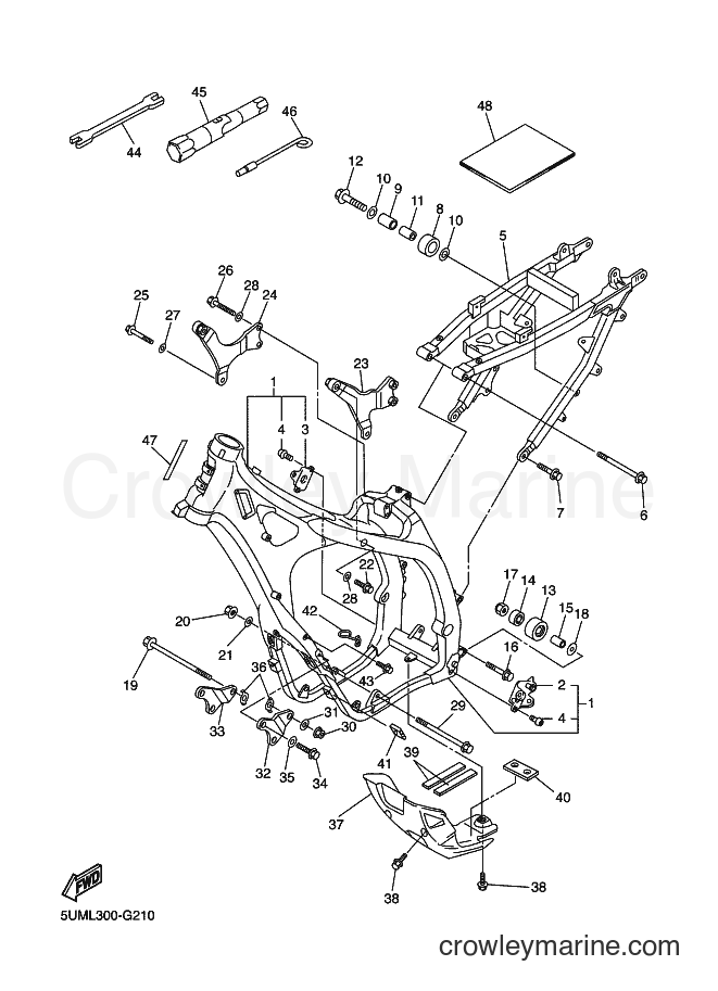 2008 Dirt Bike WR250F - WR250F (5UML) [020] - FRAME