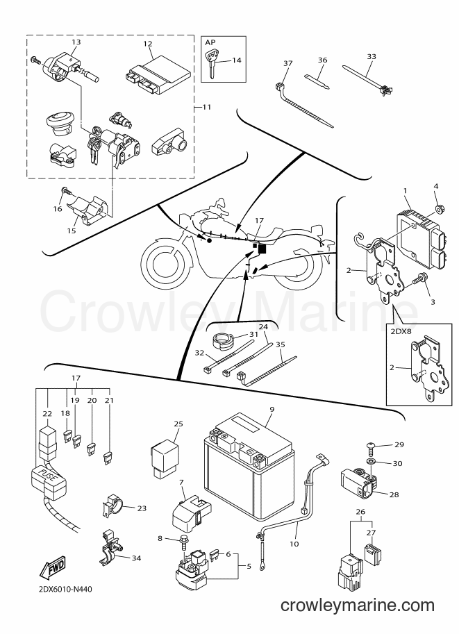 2014 Cruiser XVS950CU - XVS950CU (2DX6) [010] - ELECTRICAL 2