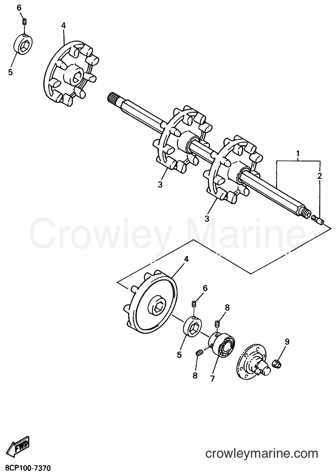 1997 Snowmobile VX600LT - VX600LT (8CS1) [020] - TRACK DRIVE 1