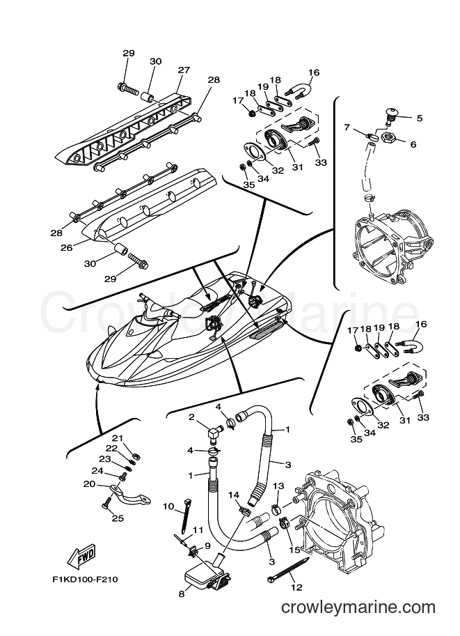 Yamaha Motors VX1100-H (F2L9) [010] - HULL & DECK