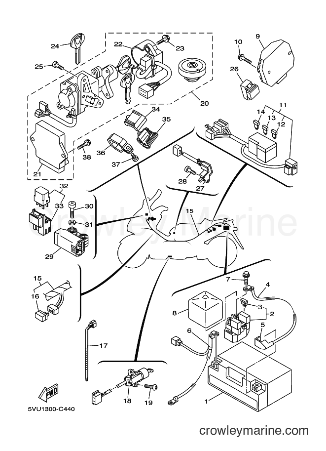 Yamaha Motors XP500 (5VU1) [030] - ELECTRICAL 1