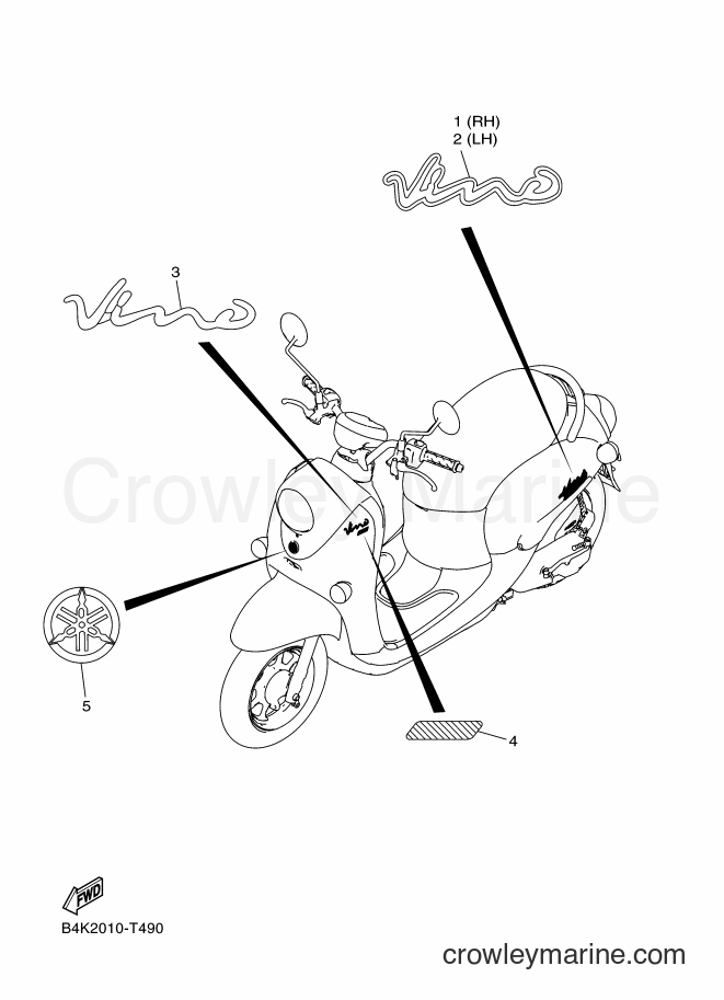 2018 Scooter XCH50 - XCH50 (B4K2) [010] - GRAPHIC & EMBLEM