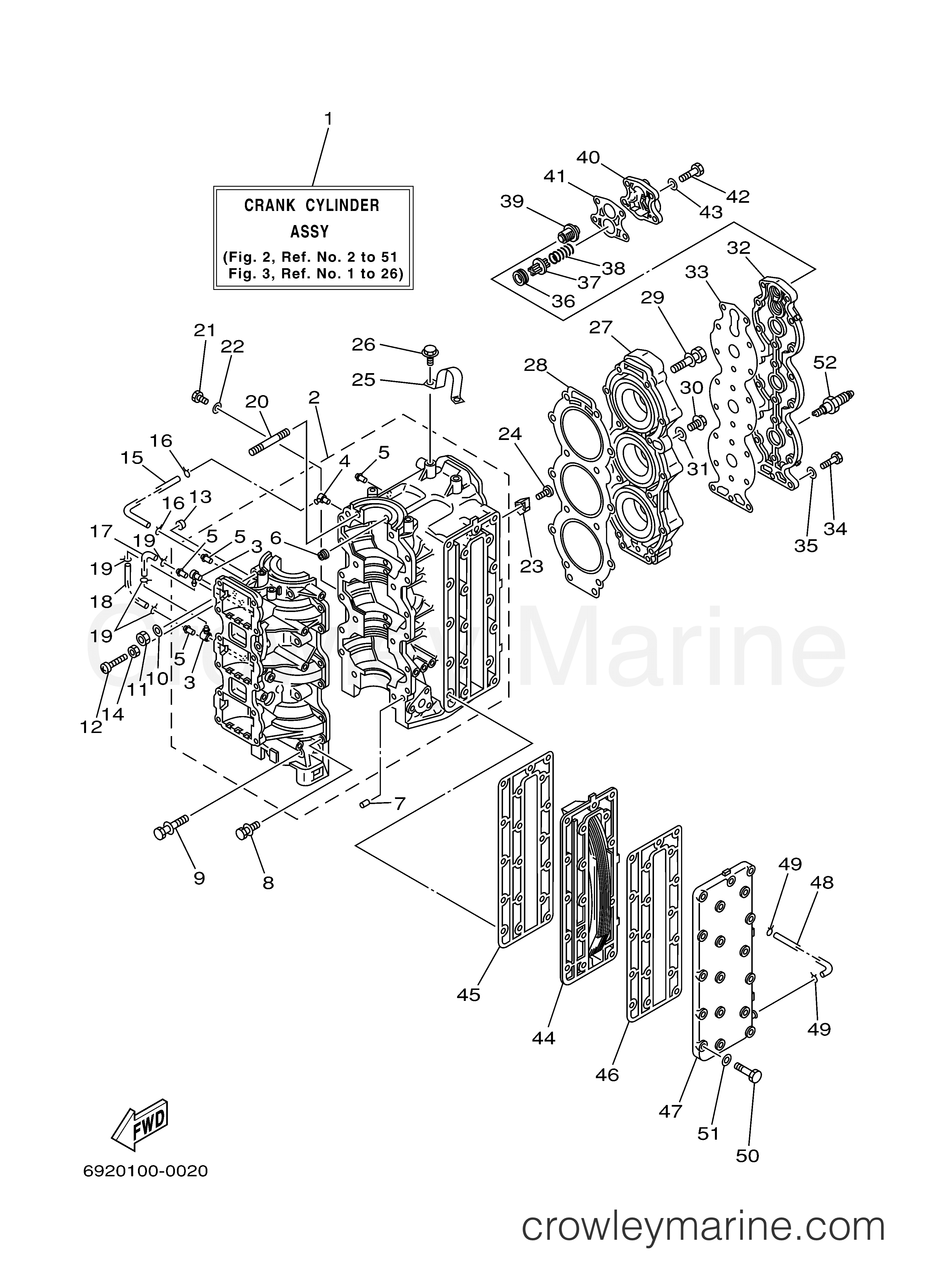 Yamaha Motors E75MLHY - CYLINDER CRANKCASE