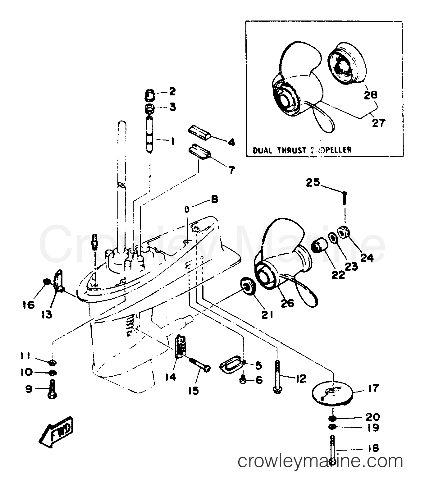 Yamaha Motors 30ESRR - LOWER DRIVE 2