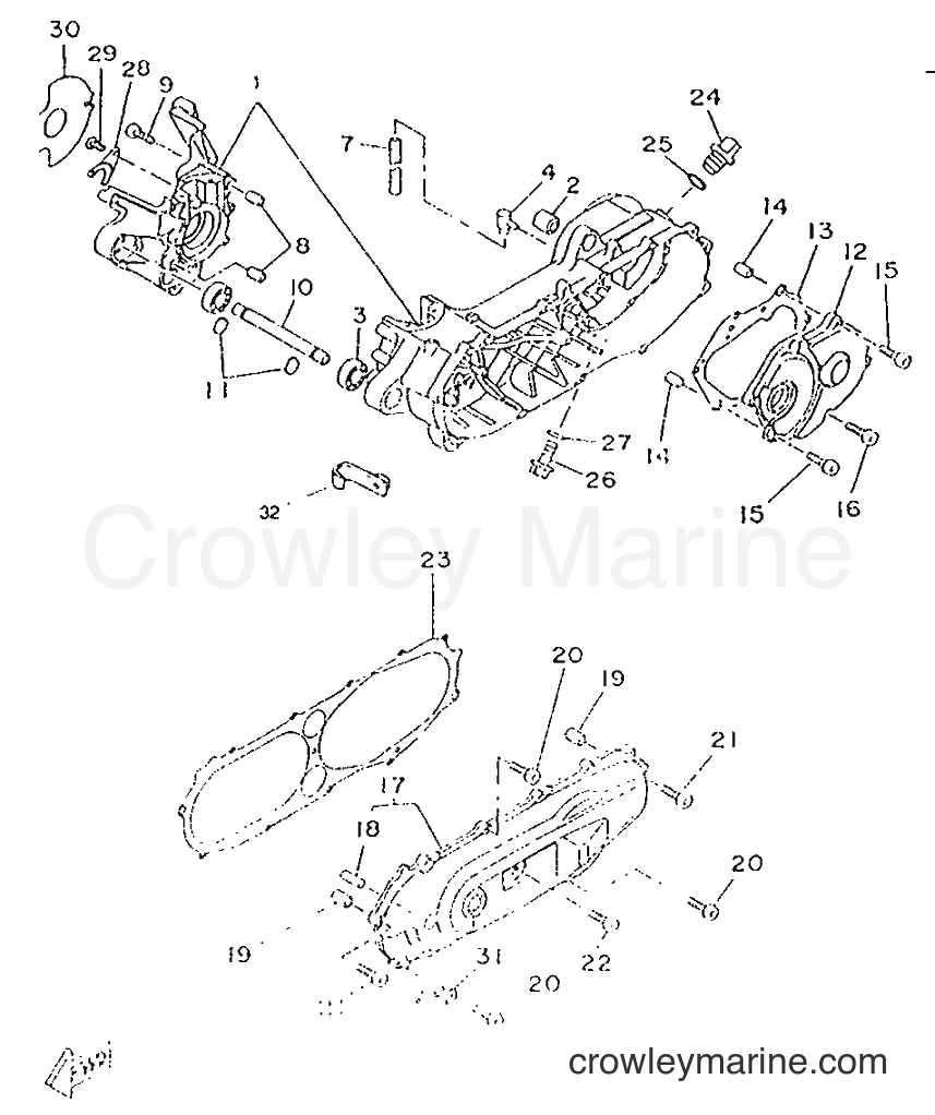 1996 Scooter CW50RS - CW50RS (4TD1) [999] - CRANKCASE