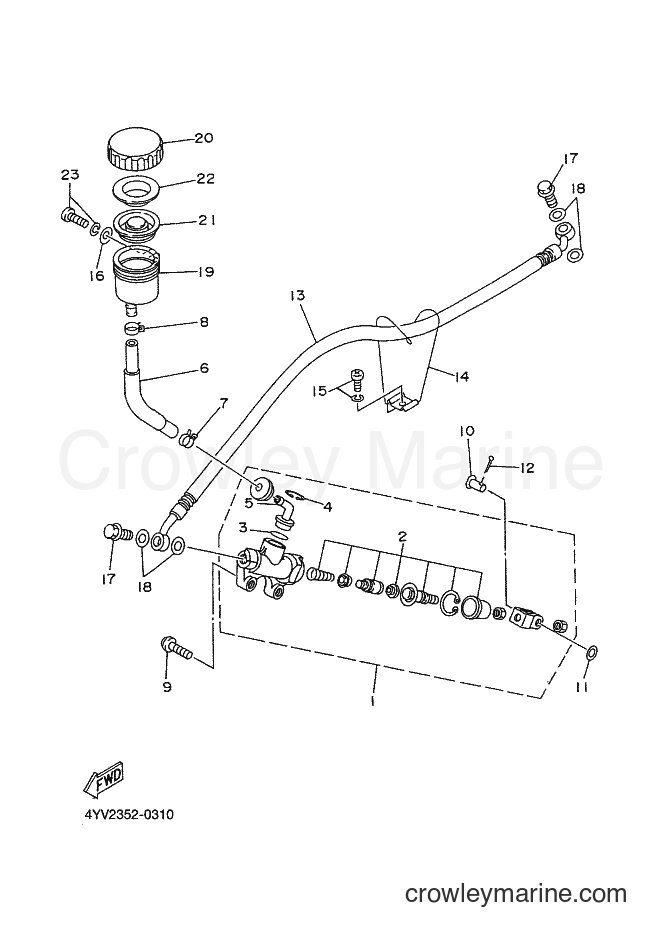 2000 Scooter TZR50 - TZR50 (4YV2) [000] - REAR MASTER CYLINDER