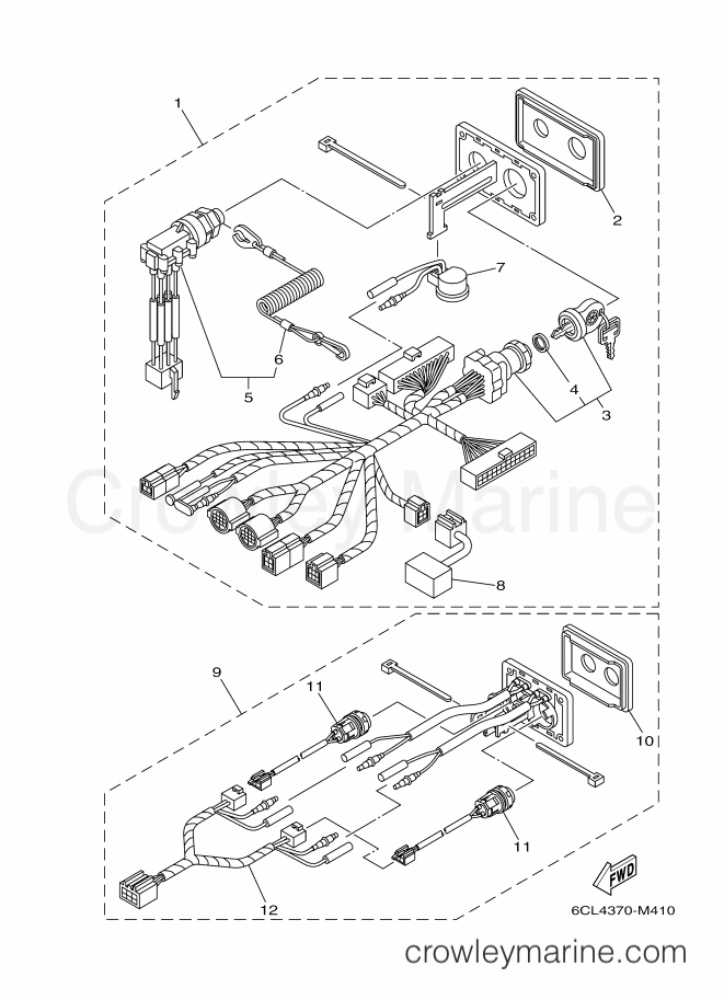 Yamaha Motors F250DETU (6CG8) [130] - SWITCH & PANEL 3 (TWIN)