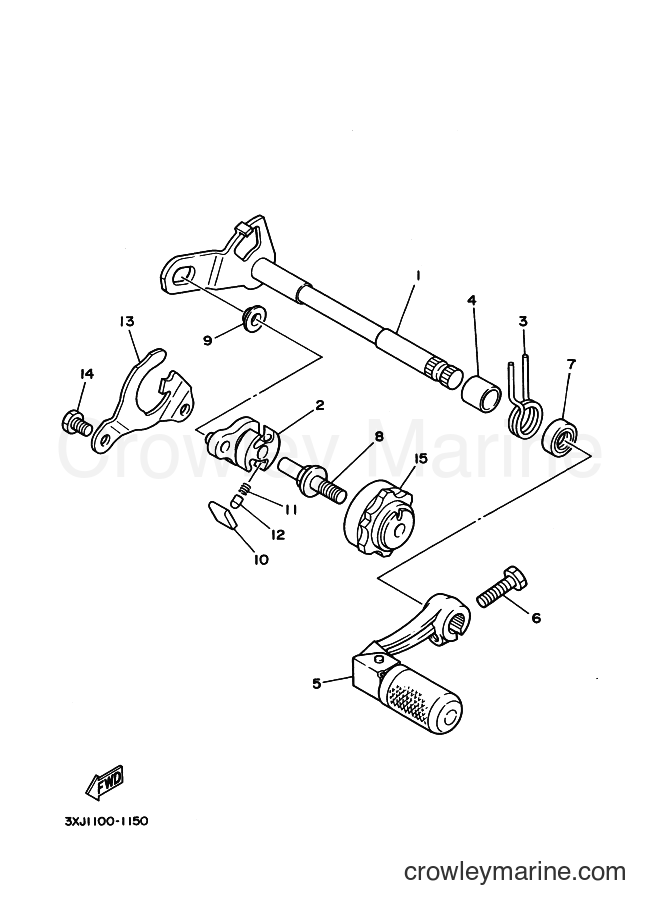 1992 Dirt Bike YZ125 - YZ125 (4DB2) [030] - SHIFT SHAFT