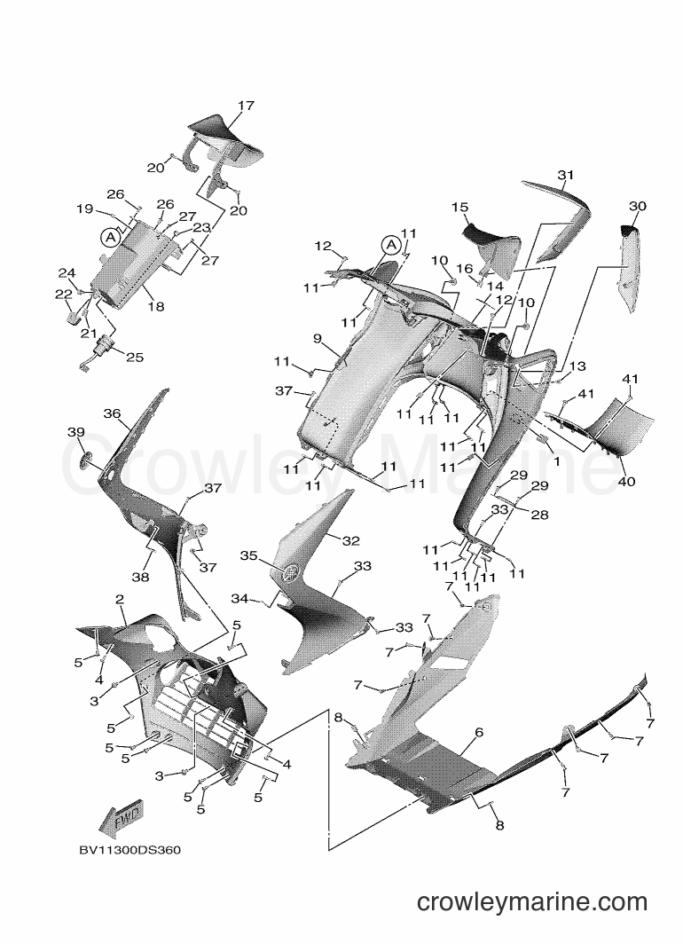 Yamaha Motors XP530E-A (BV11) [050] - LEG SHIELD