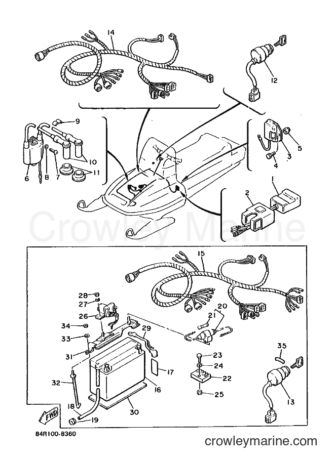 1988 Snowmobile VK540 - VK540 (84R0) [020] - ELECTRICAL 1
