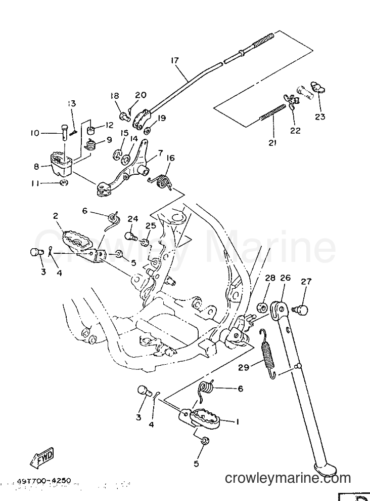 Yamaha Motors IT200S (1VH) [999] - STAND & FOOTREST