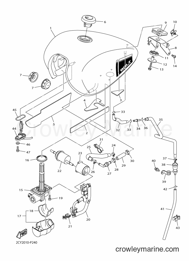 2015 Cruiser XVS950CU - XVS950CU (2CY2) [010] - FUEL TANK